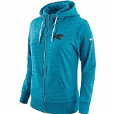 Women's Nike Panthers Fresh Logo Blue Full Zip Hoodie,baseball caps,new era cap wholesale,wholesale hats